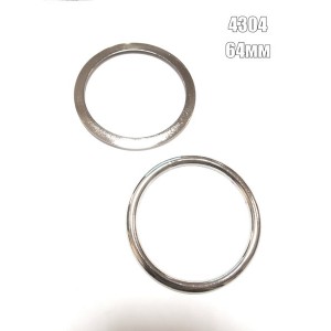 Кольца, кольца карабины 4304 кольцо плоское 64мм ник